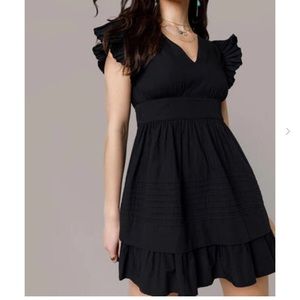 Black Ruffle Mini Dress 🖤